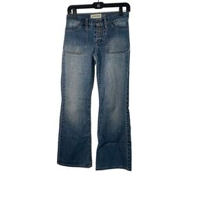 Women's Low Rise Flare Gap jeans with vintage look with unique pockets